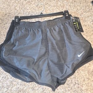 Nike Women's Black and Gray Athletic Shorts